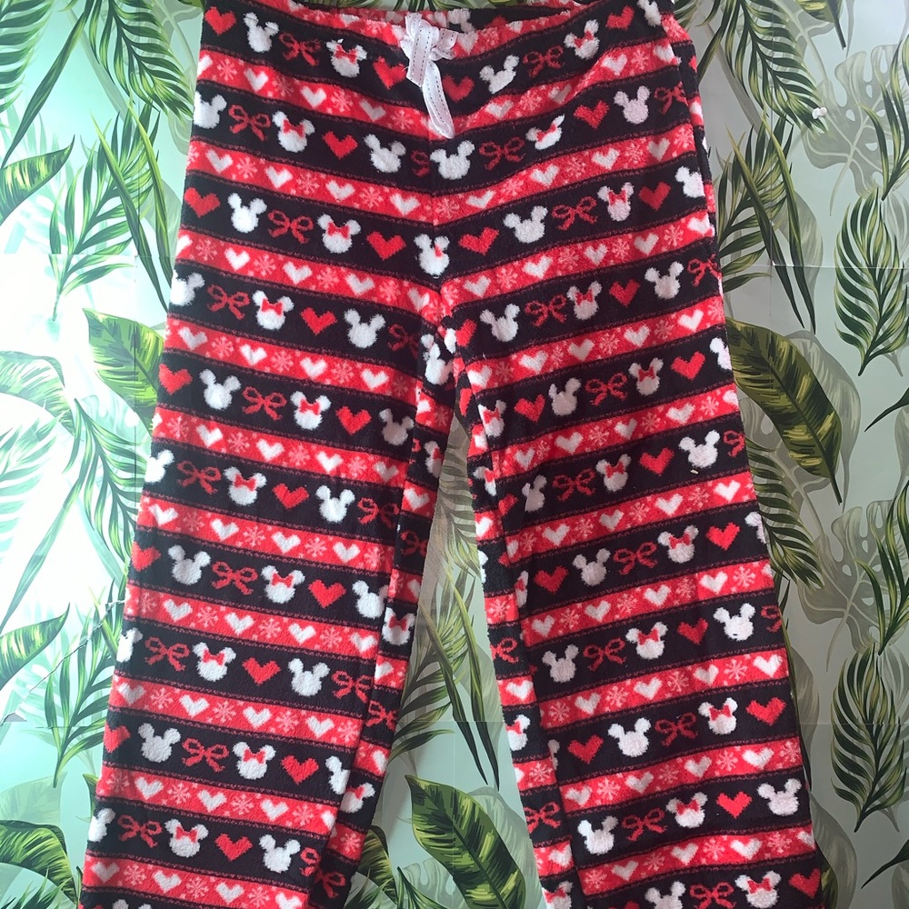 Brand new women’s size medium super soft fleece Mickey and Minnie pajama pants